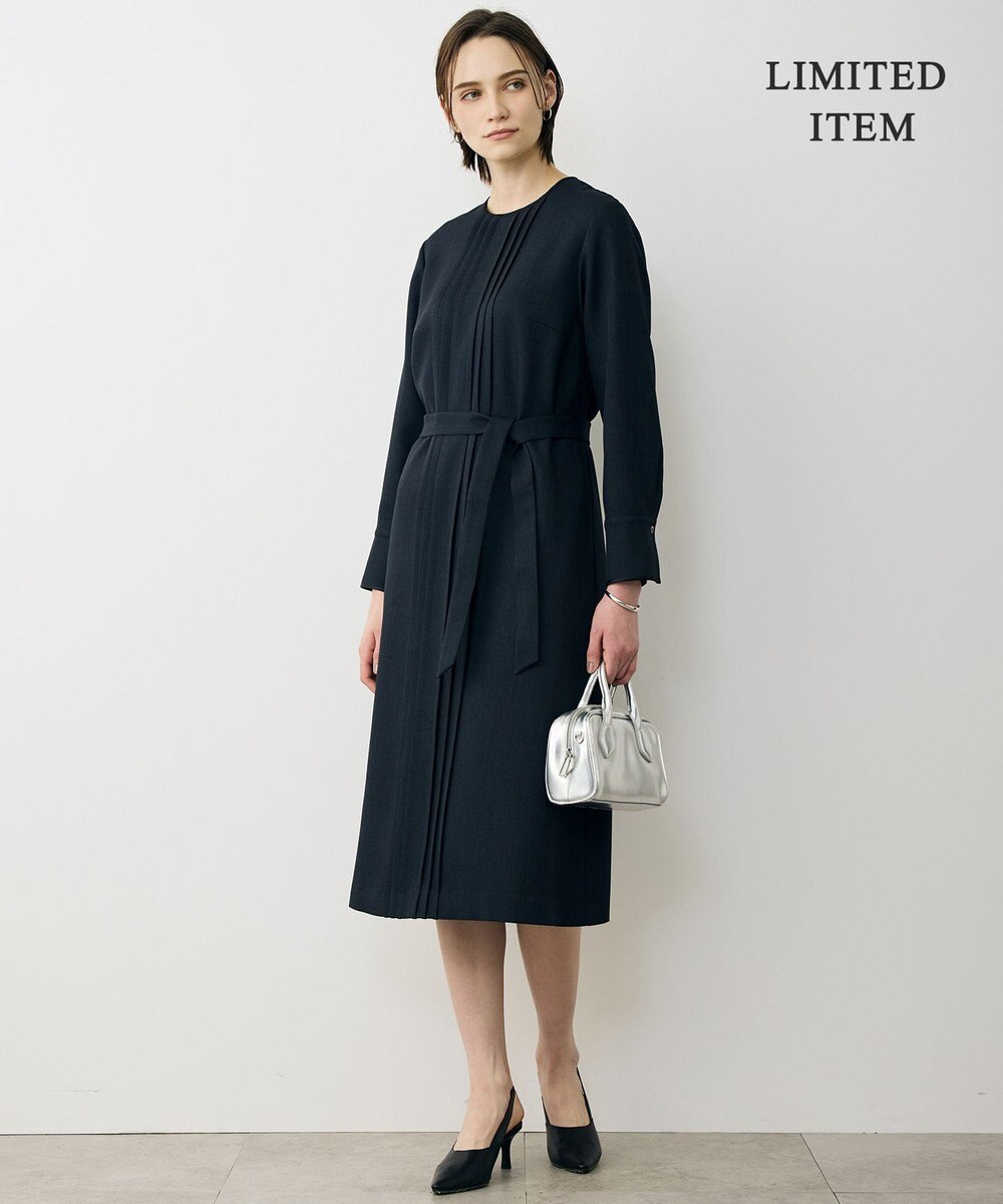 ICB L 【WEB限定】ツイードタックワンピース 