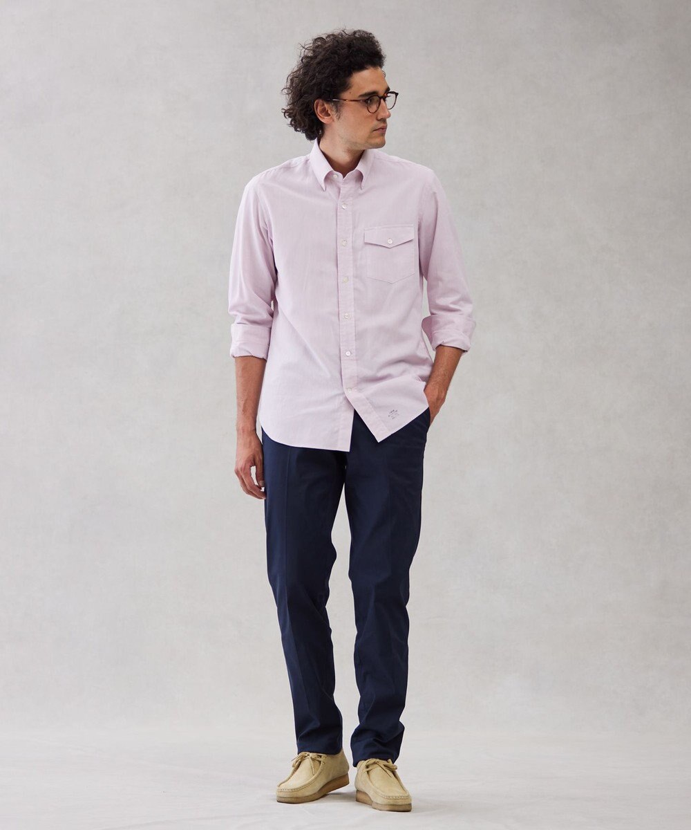 J.PRESS MEN ハイパワーストレッチ シャンブレードビー パンツ 