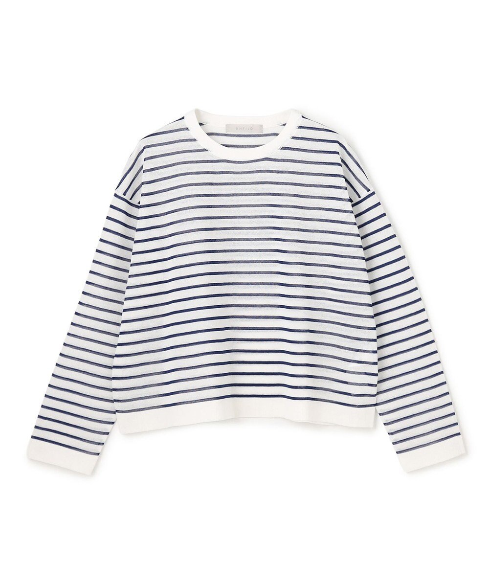 UNFILO シアーフォルムニット ボーダー 