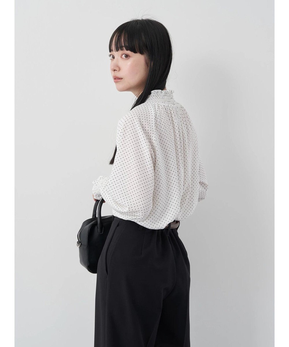 earth music&ecology シャーリングネックブラウス 