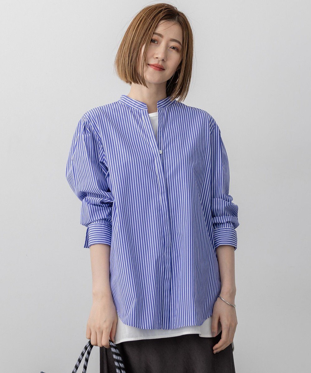 23区 L 【滝沢眞規子さん着用/mi-molletコラボ/洗える】CANCLINI デザイン シャツ 