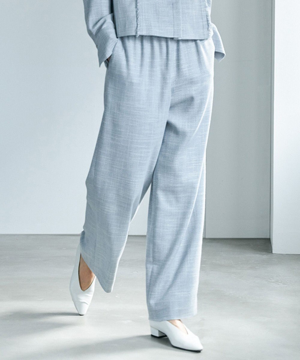 ICB L ライトスラブツイード ワイドパンツ 