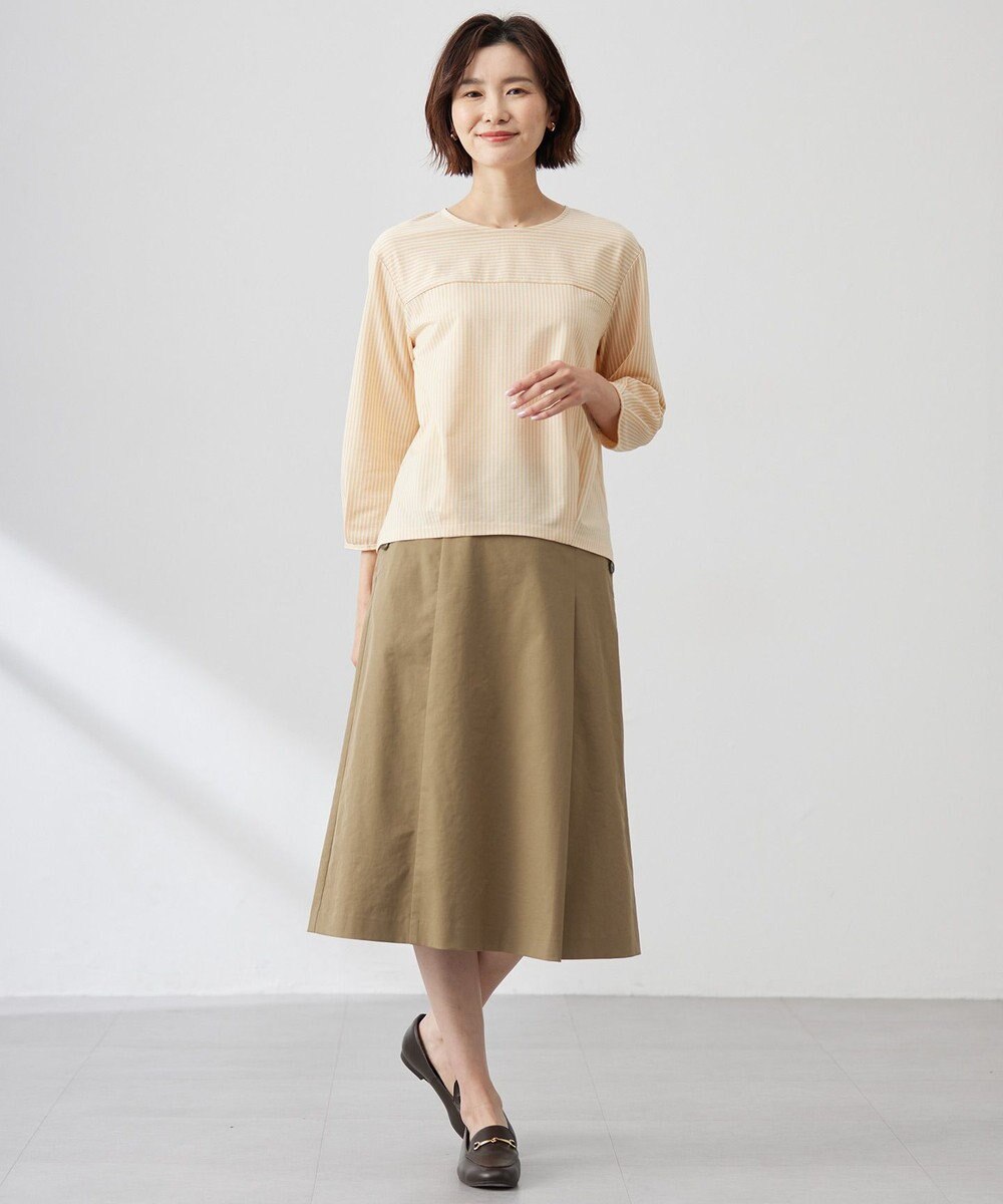 J.PRESS LADIES Jカミーチェストライプ クルーネック カットソー 