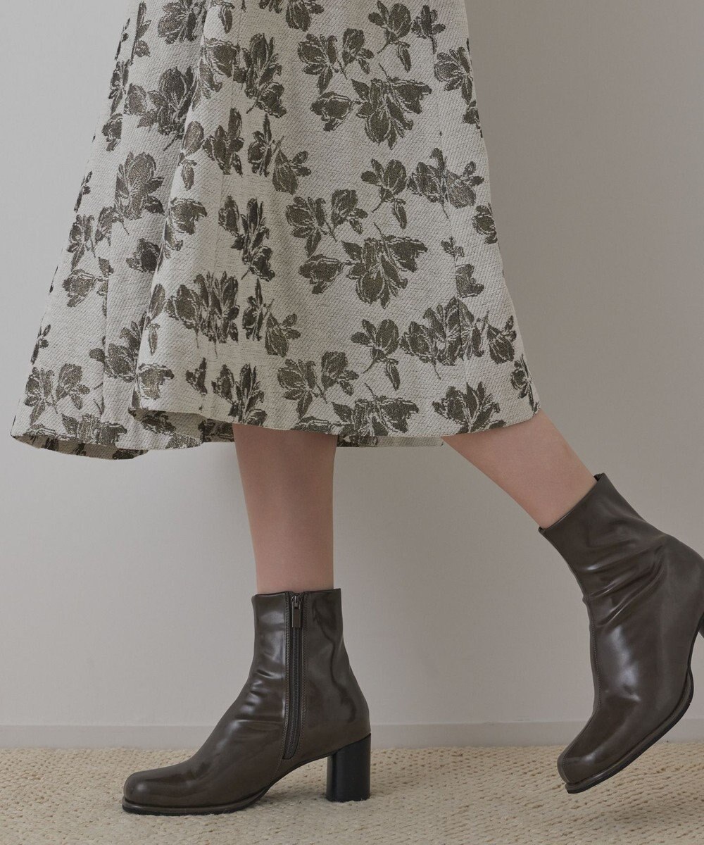 GRACE CONTINENTAL ラメフラワージャガードフレアスカート 