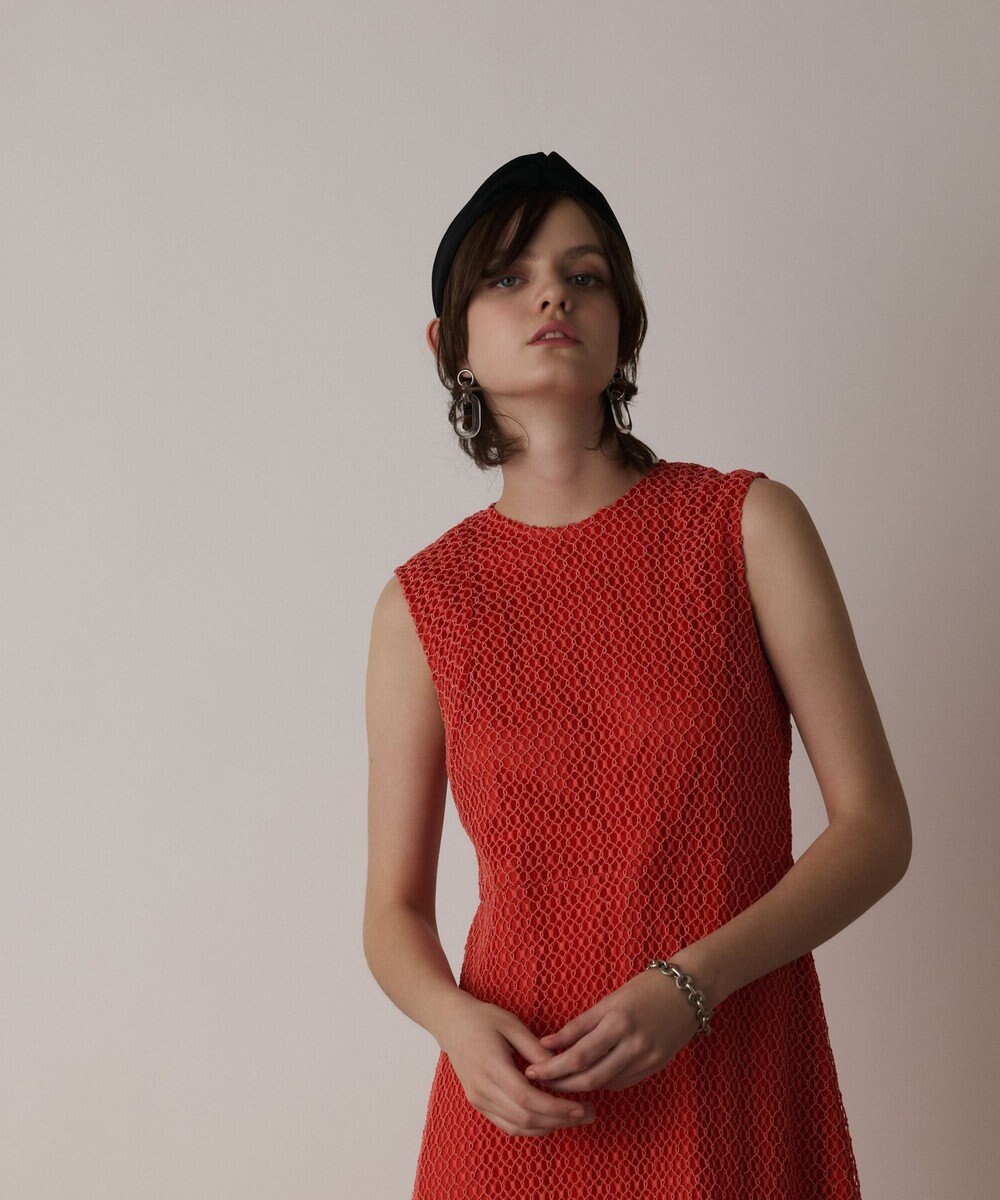GRACE CONTINENTAL メッシュロングワンピース 
