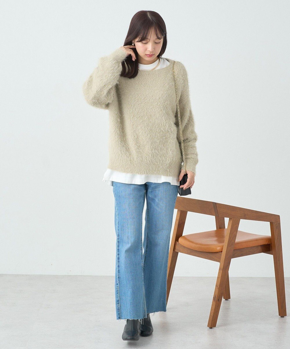 earth music&ecology モヘヤライクレースニット 