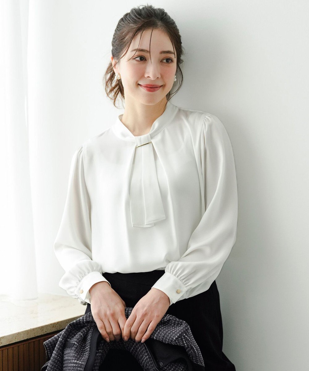 ANY SIS 【4WAY】長袖 ボウブラウス 