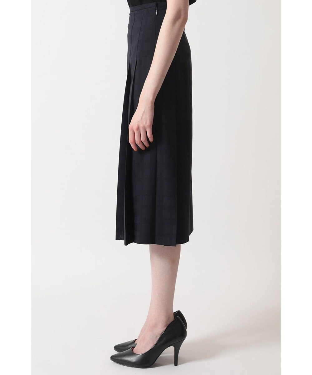 DAKS ビッグシャドーチェック セミフレアプリーツスカート 