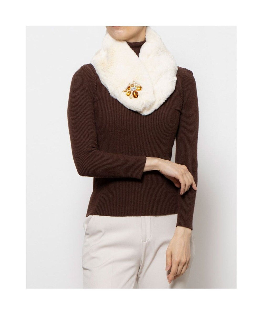 UNBILLION カシュネ cache nez / ビジュー付エコファーティペット 