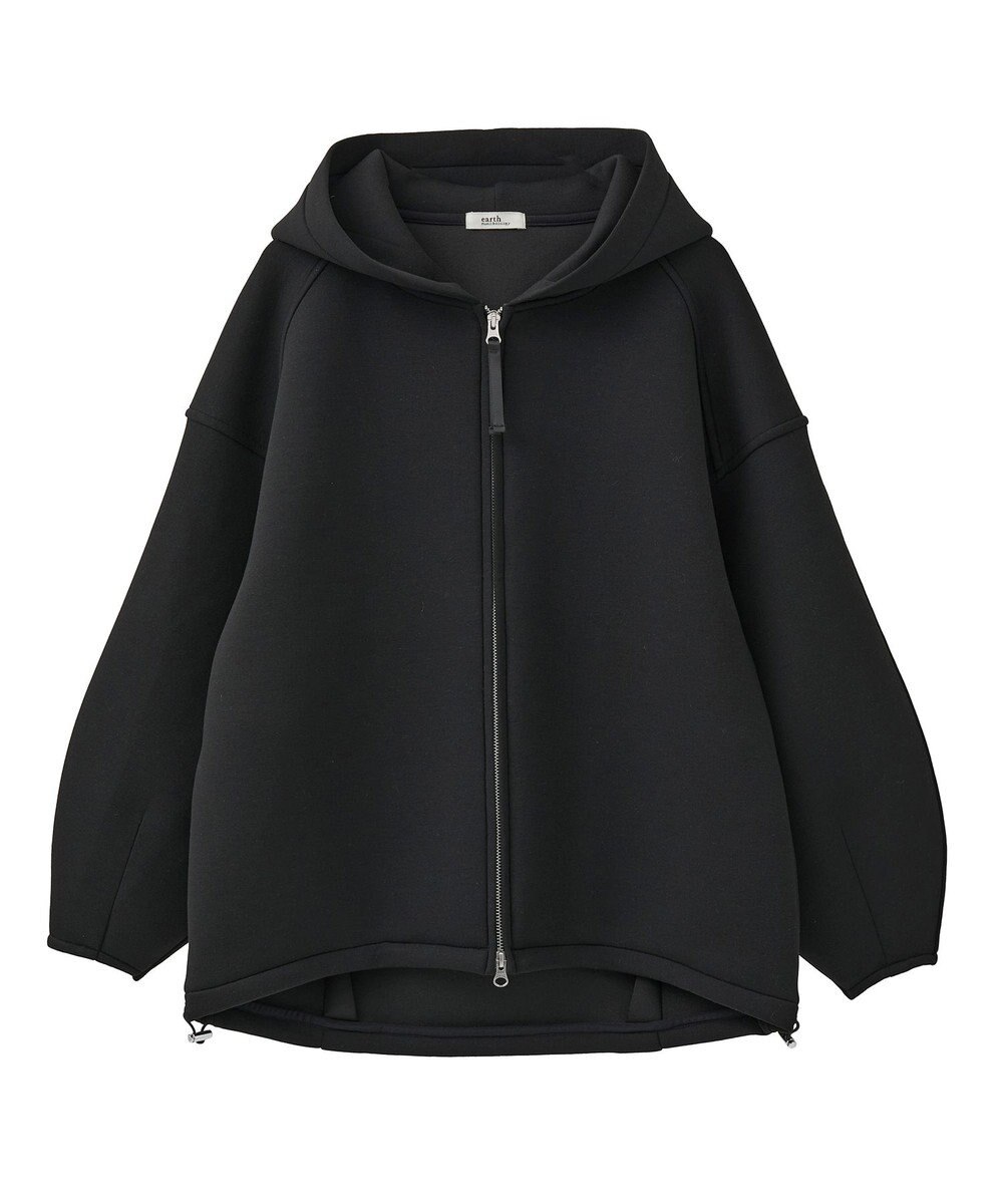 earth music&ecology 【軽量】ダンボールニットフーディーブルゾン 