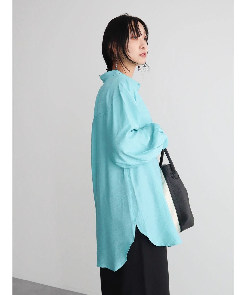 Green Parks レギュラーカラーシアーシャツ 