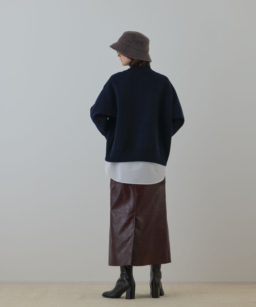 GRACE CONTINENTAL ハーフジップニットトップ 