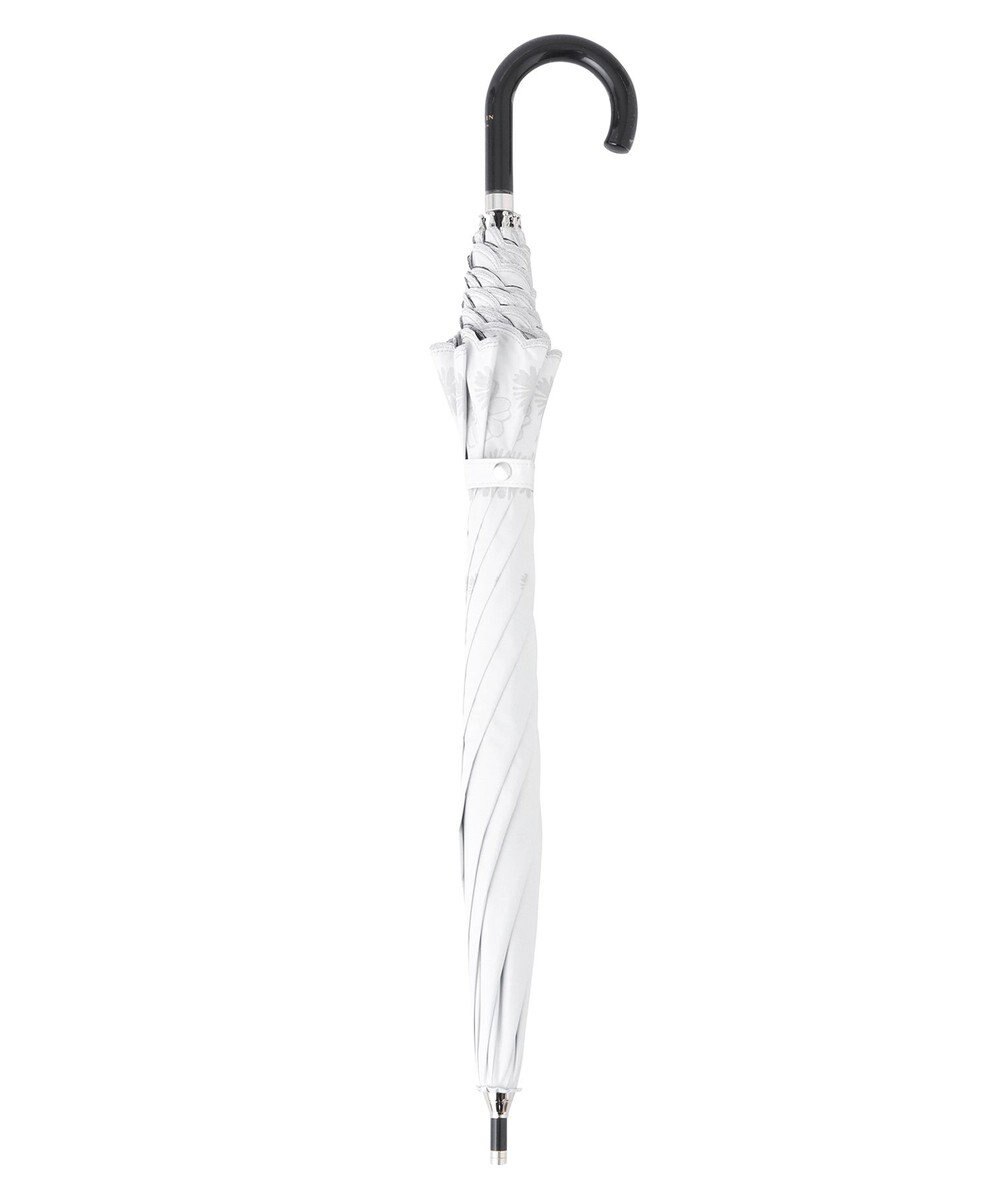 MOONBAT ランバン オン ブルー 晴雨兼用日傘 長傘 フラワー×スカラ刺繍 遮光 遮熱 UV 