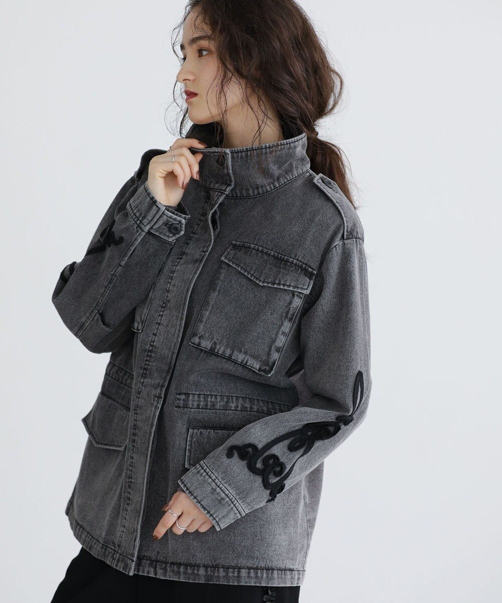 Green Parks ■ESCAR デニムコード刺繍ジャケット 