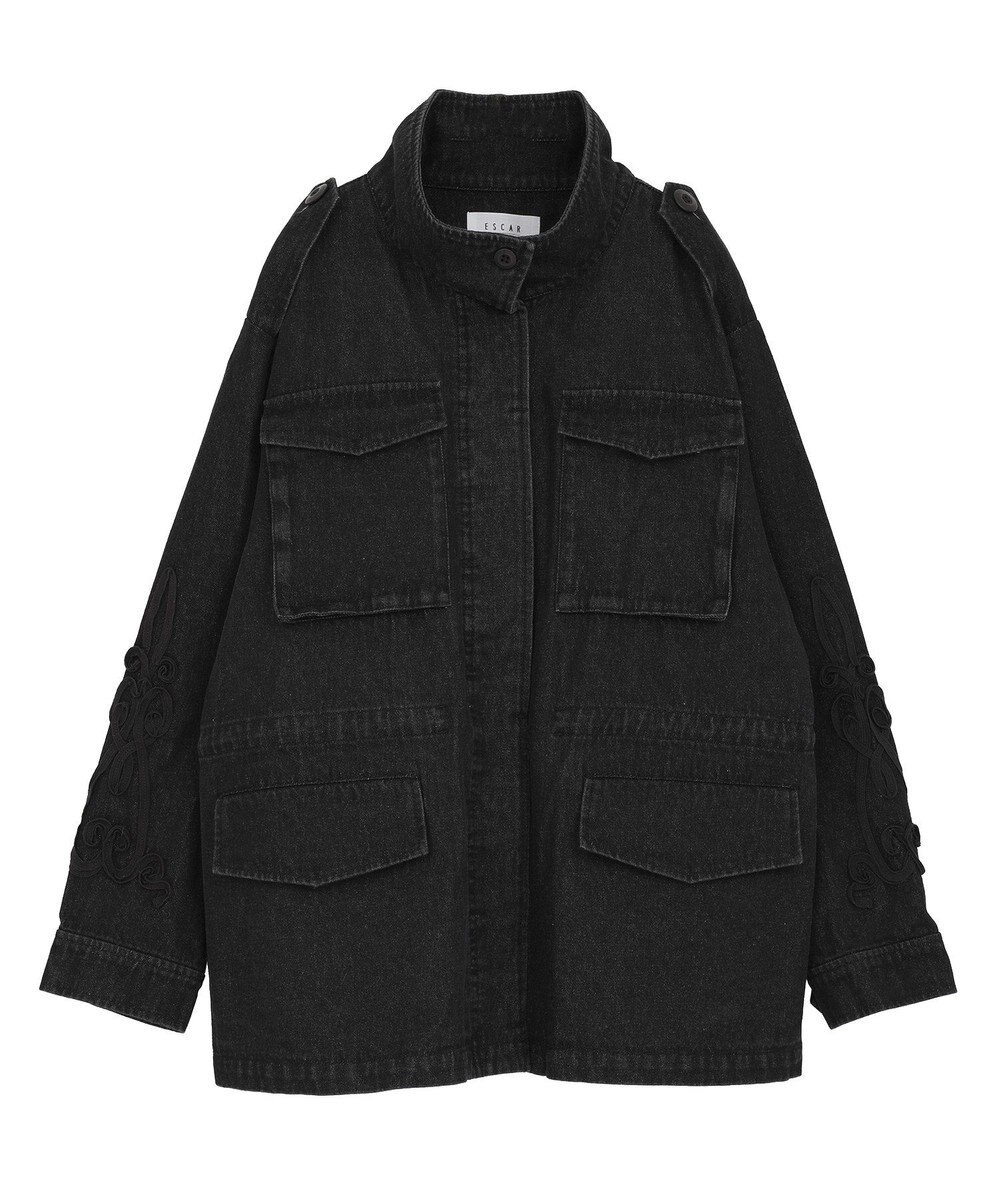 Green Parks ■ESCAR デニムコード刺繍ジャケット 