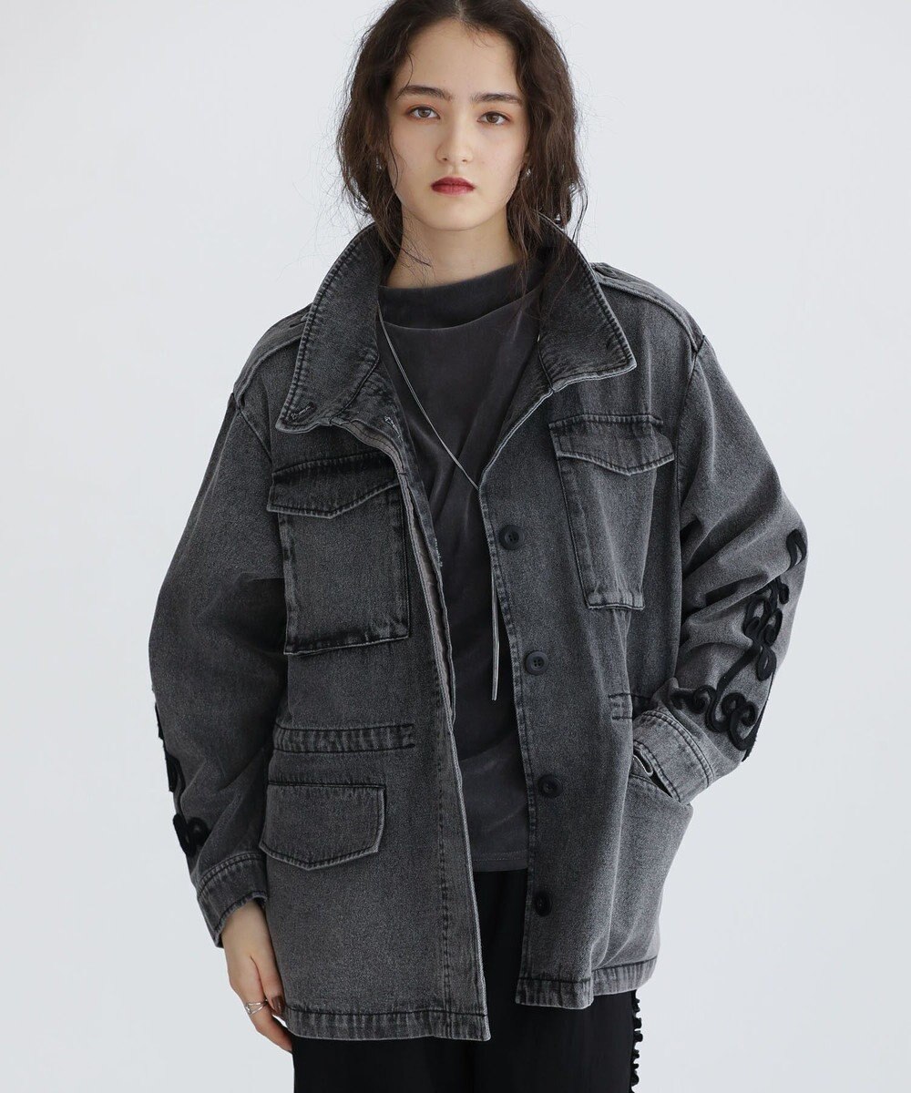 Green Parks ■ESCAR デニムコード刺繍ジャケット 