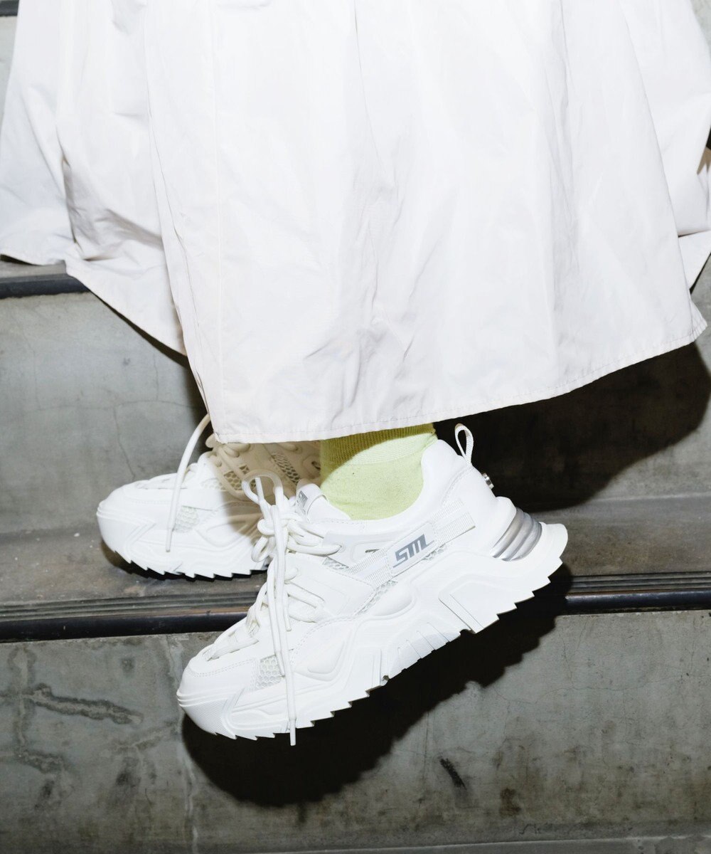 STEVE MADDEN KINGDOM ボリュームソールダブルレースアップスニーカー 