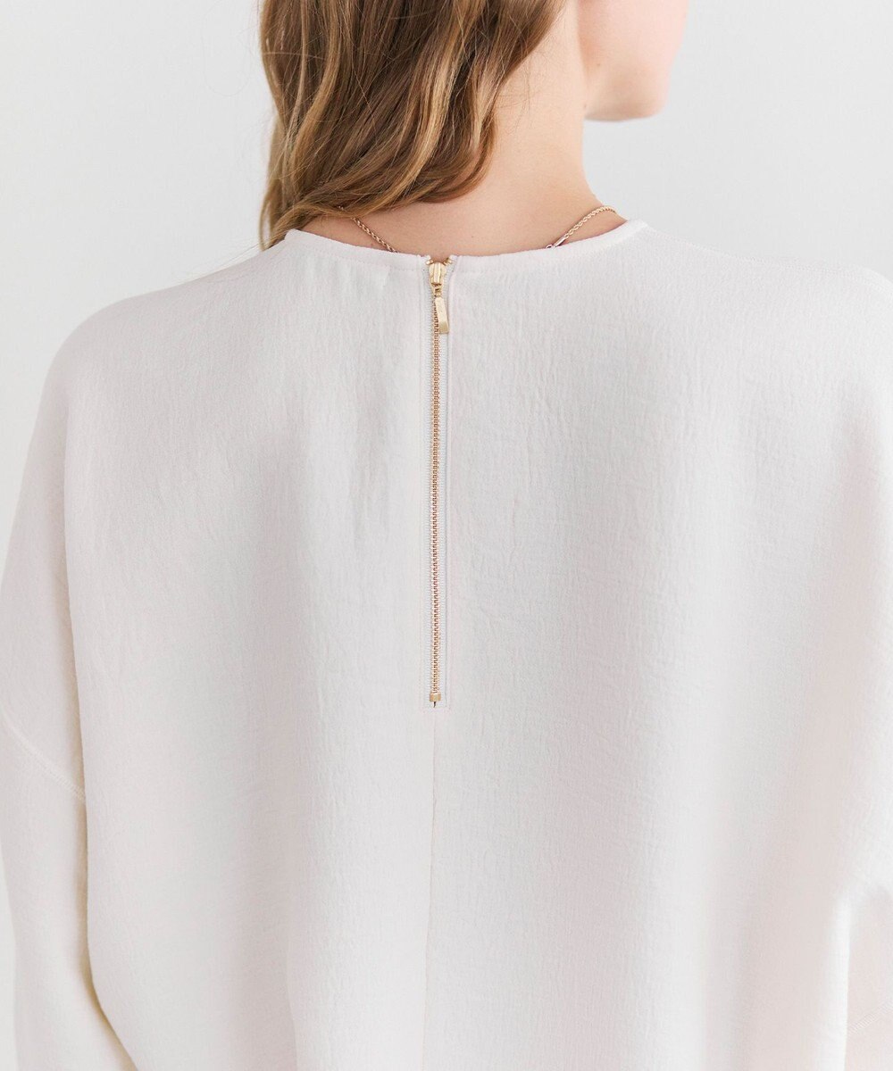 BEIGE， BROOM / スウェット風ライトフォルムプルオーバー 