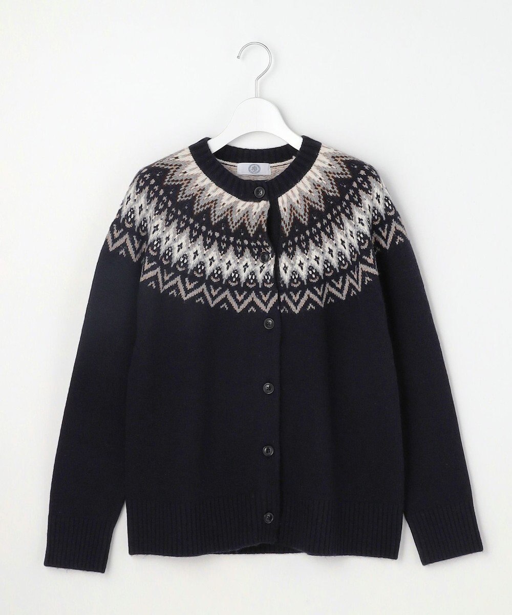 J.PRESS LADIES L FAIR ISLE ニット カーディガン 