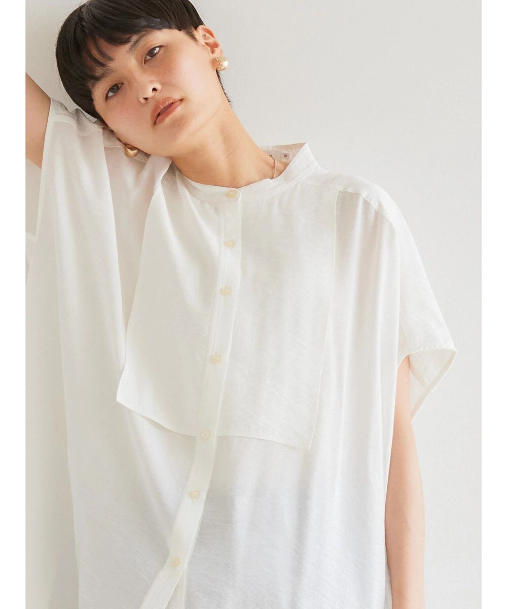 AMERICAN HOLIC ブザムフレンチスリーブバックオープンチュニック 