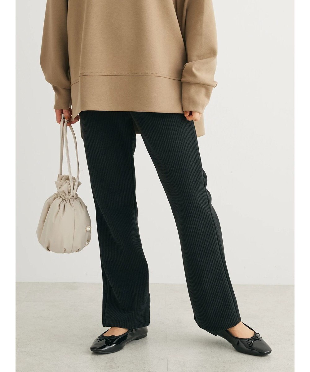 Green Parks リブ見えカットコールパンツ 