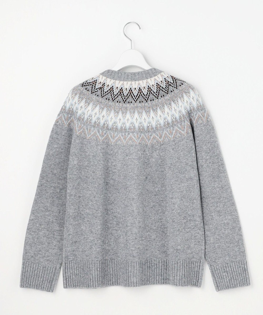 J.PRESS LADIES L FAIR ISLE ニット カーディガン 