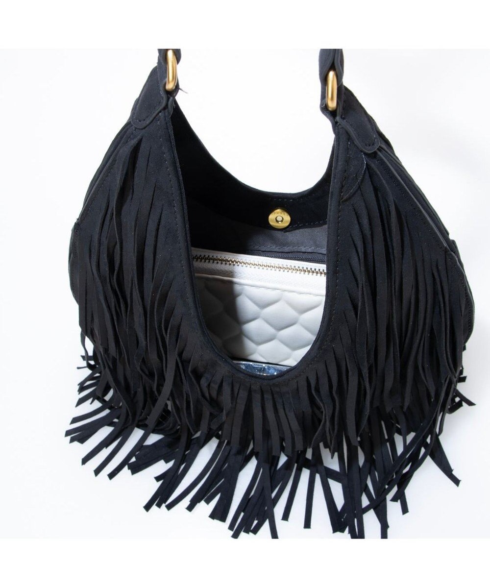 UNBILLION カシュカシュ cachecache / スエードフリンジセミショルダー 