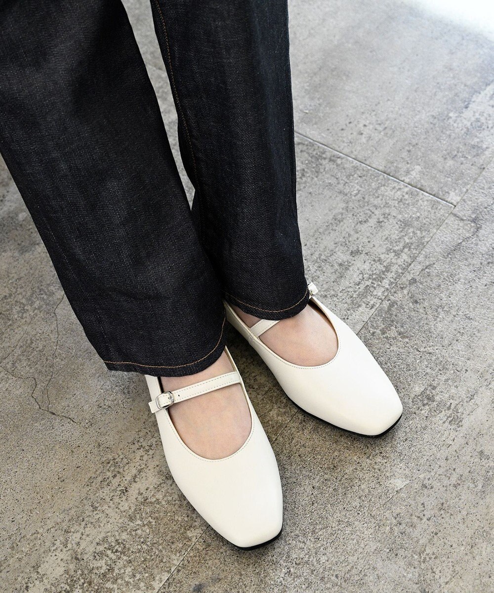 Pointer 日本製 本革ストラップ付きパンプス 