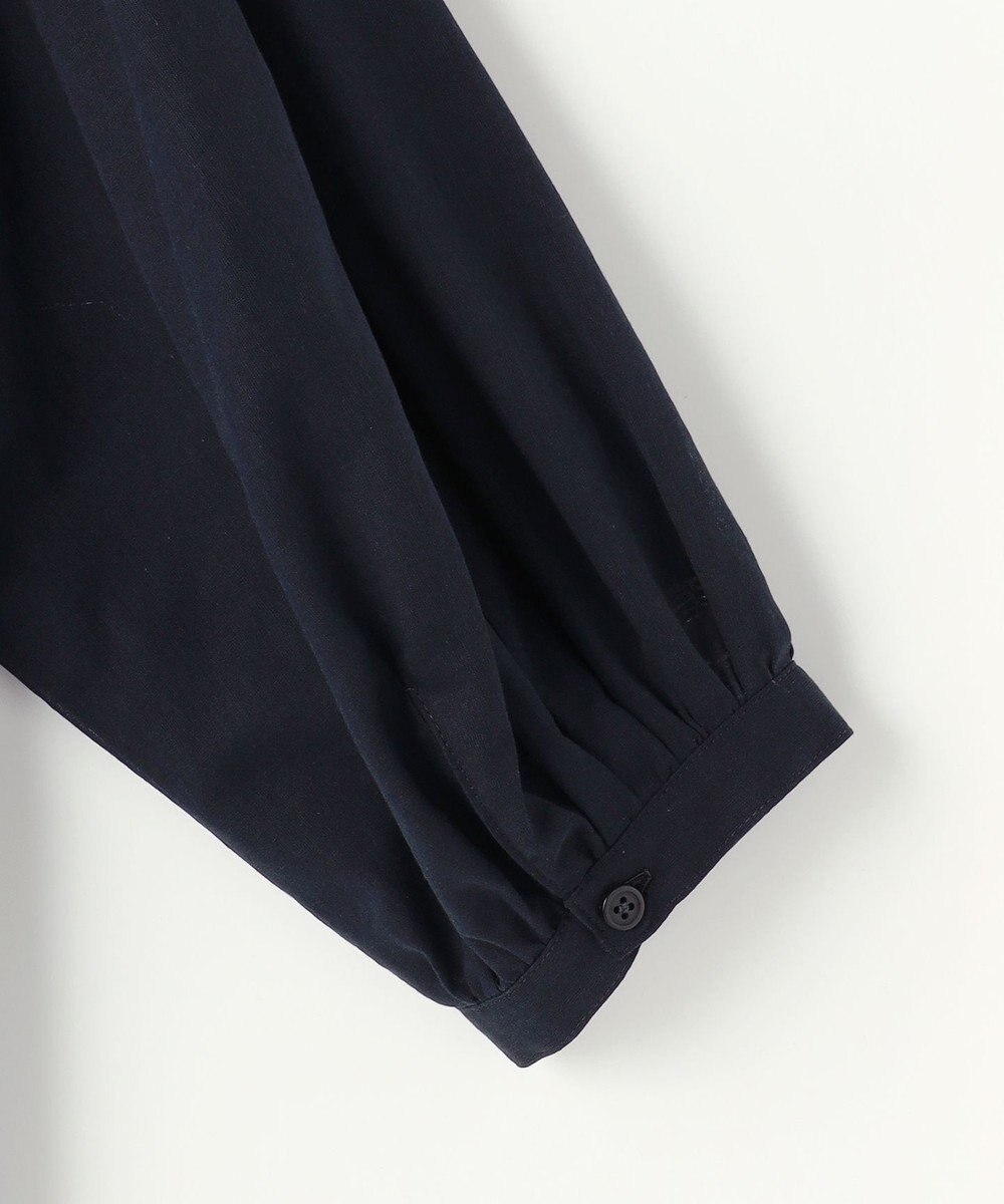 自由区 バンドカラーコットン ブラウス 