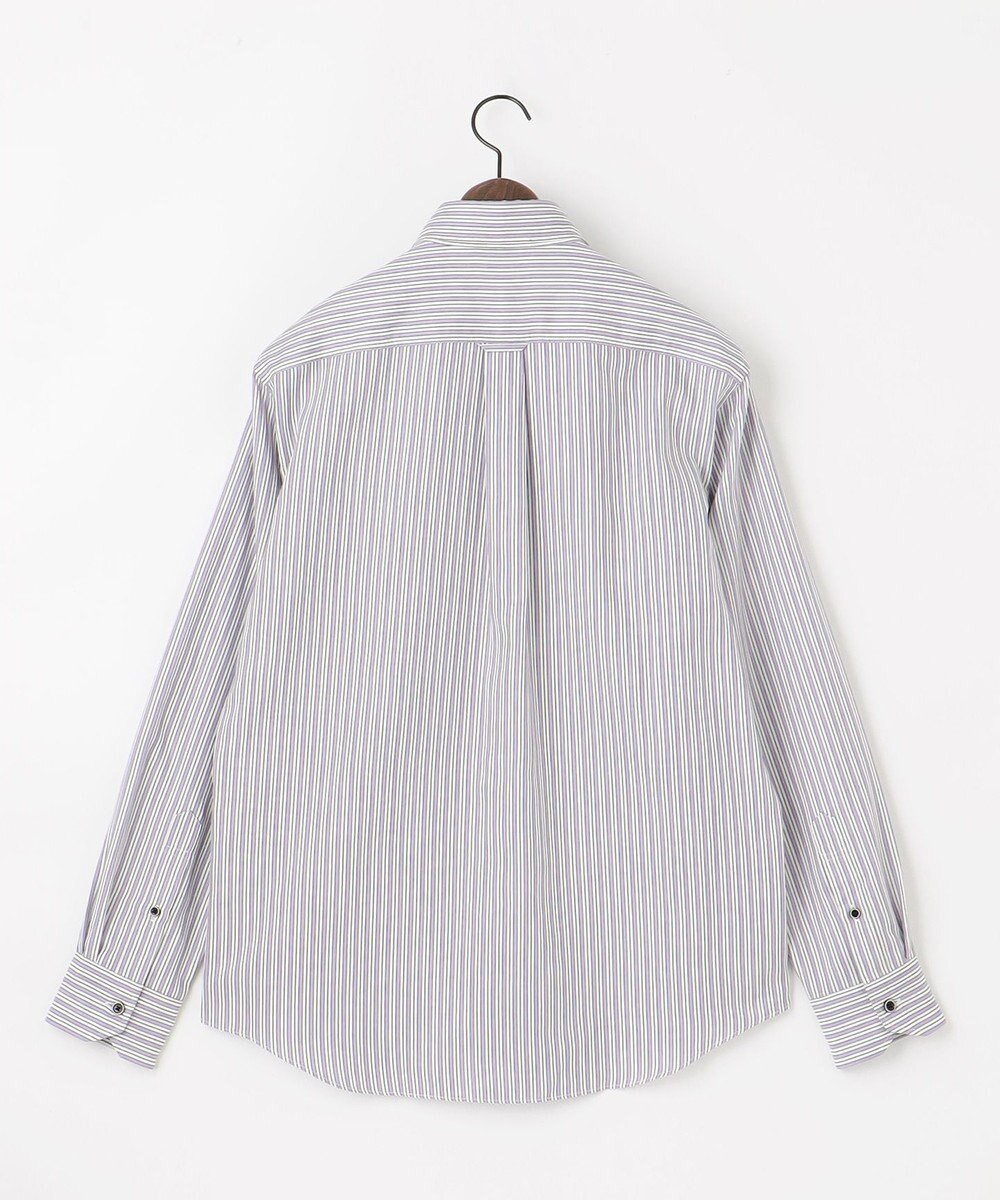 JOSEPH ABBOUD 【柔らか・光沢感】コットンビエラストライプ シャツ 
