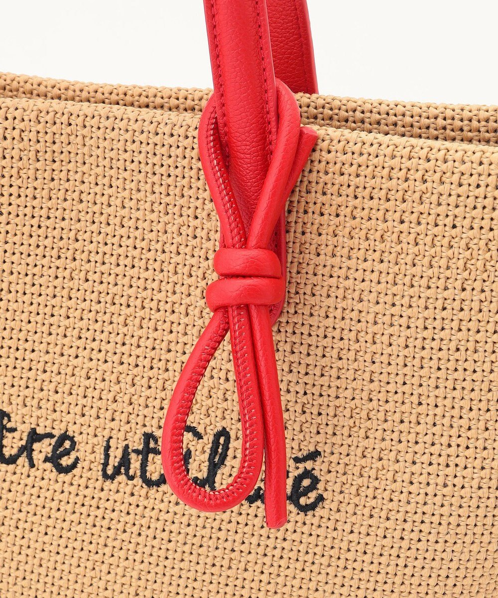 ANY ワイドフェイクラフィアトートバッグ 