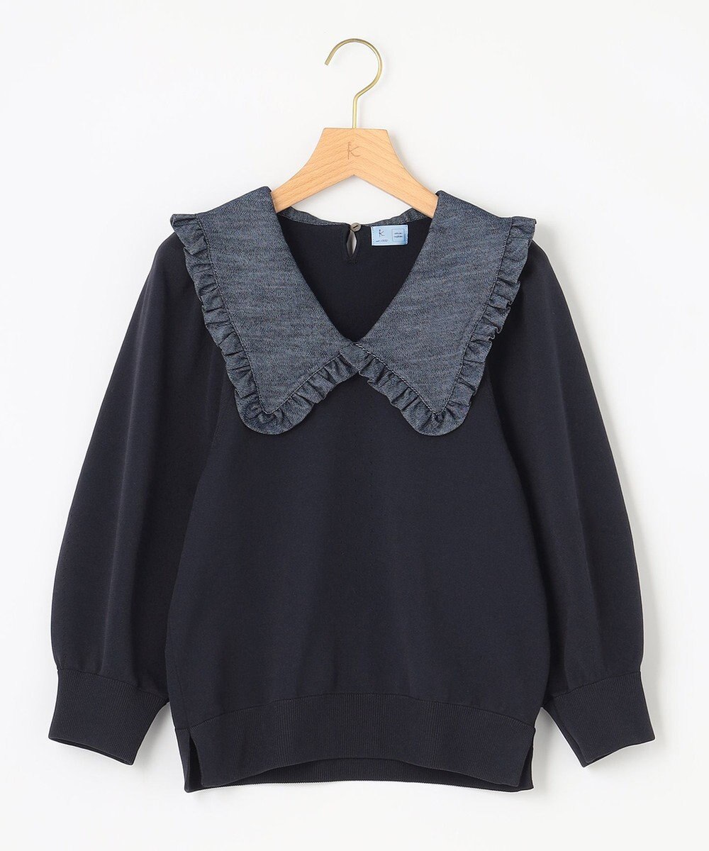 組曲 L 【組曲×setsuko sagittaire】襟付きプルオーバー ニット 