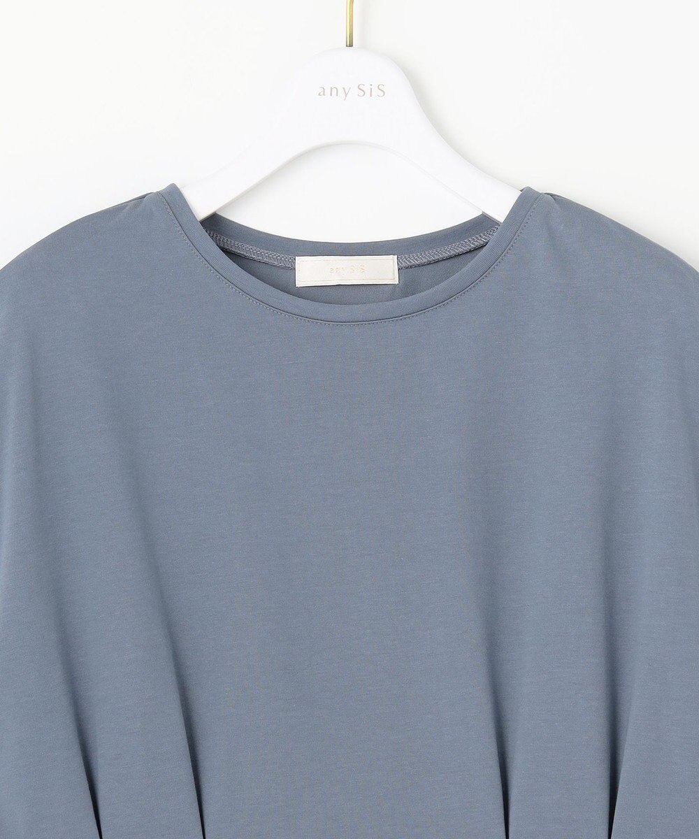 ANY SIS L 【UVケア・接触冷感】汗ジミ防止加工ペプラム カットソー 