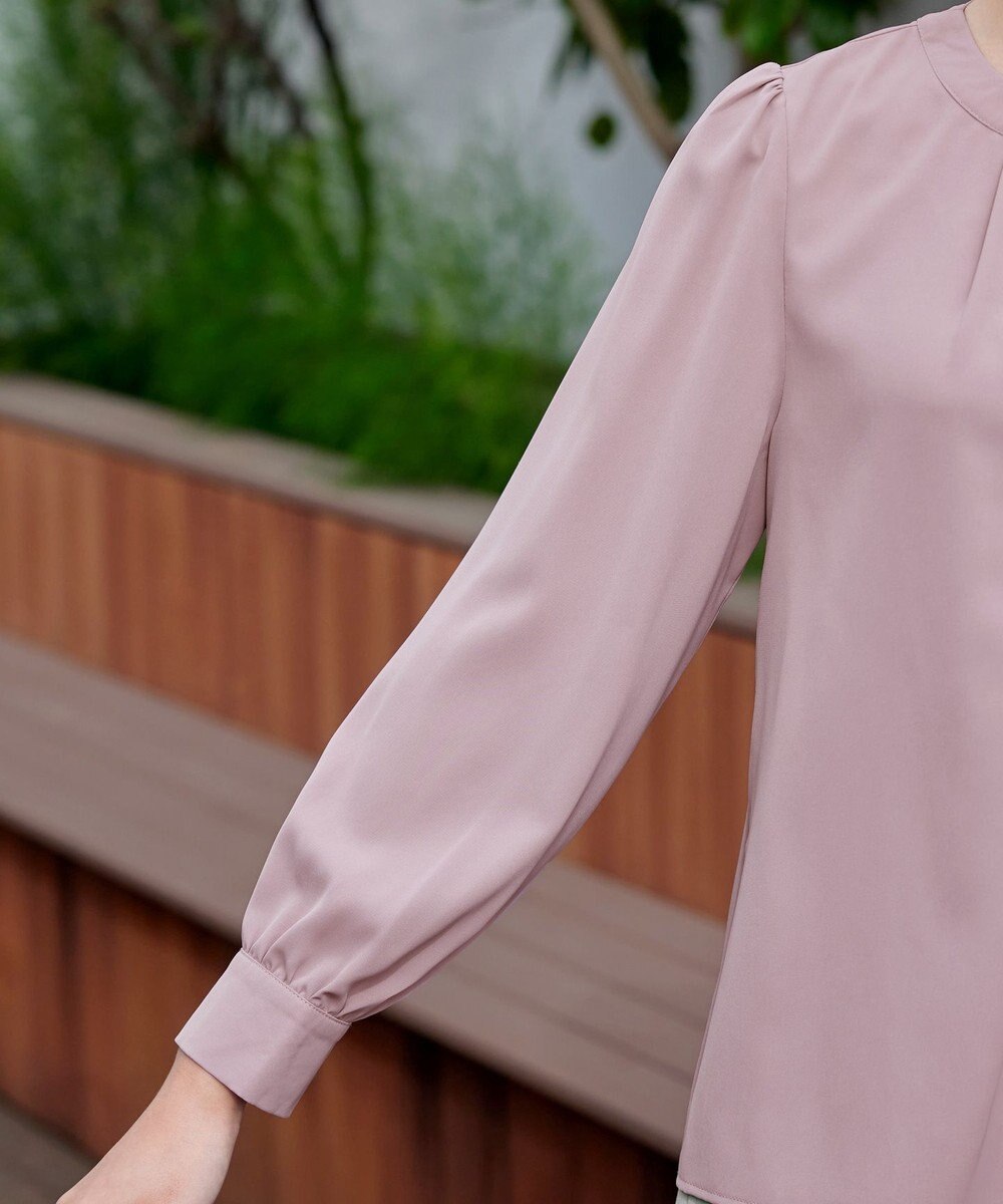 Tiaclasse 【洗える】スキッパー衿ボタンブラウス 