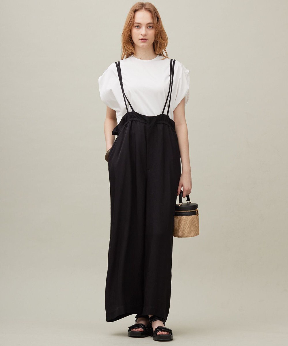 23区 【SACRA】アセテートブライトツイル サロペット 