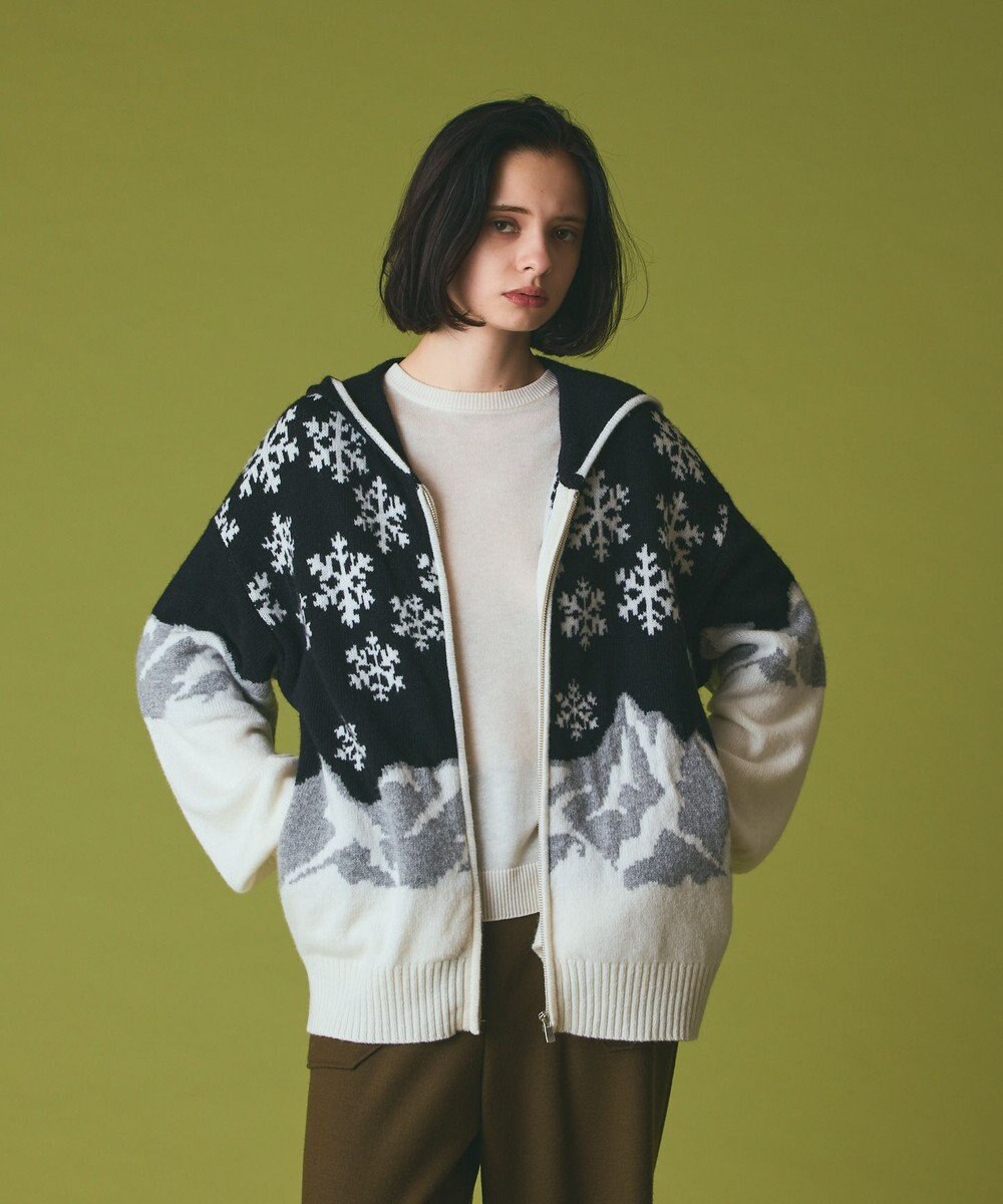 GRACE CONTINENTAL スノージャガードニットフーディ 