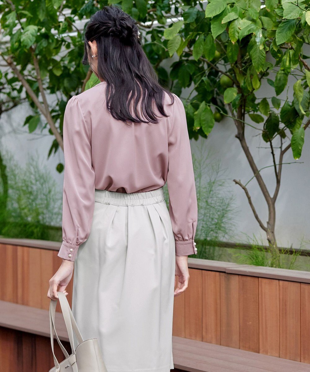 Tiaclasse 【洗える】スキッパー衿ボタンブラウス 