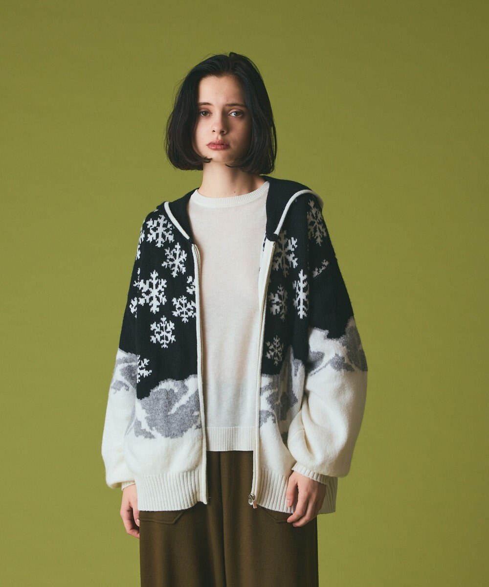 GRACE CONTINENTAL スノージャガードニットフーディ 