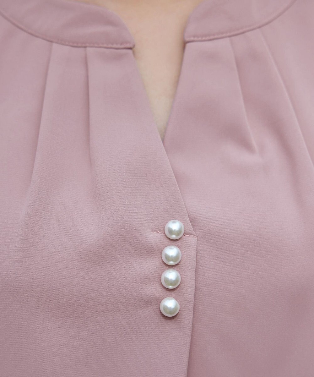 Tiaclasse 【洗える】スキッパー衿ボタンブラウス 