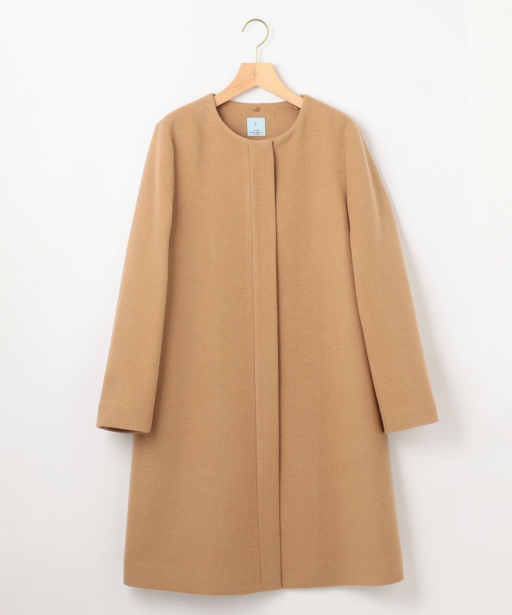 組曲 【WEB限定】ウールモッサ フーデットロングコート 