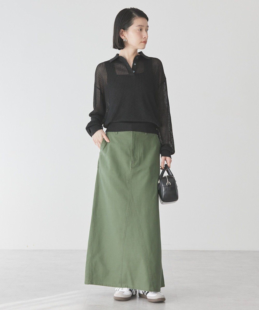 AMERICAN HOLIC メタルライクニットポロ 