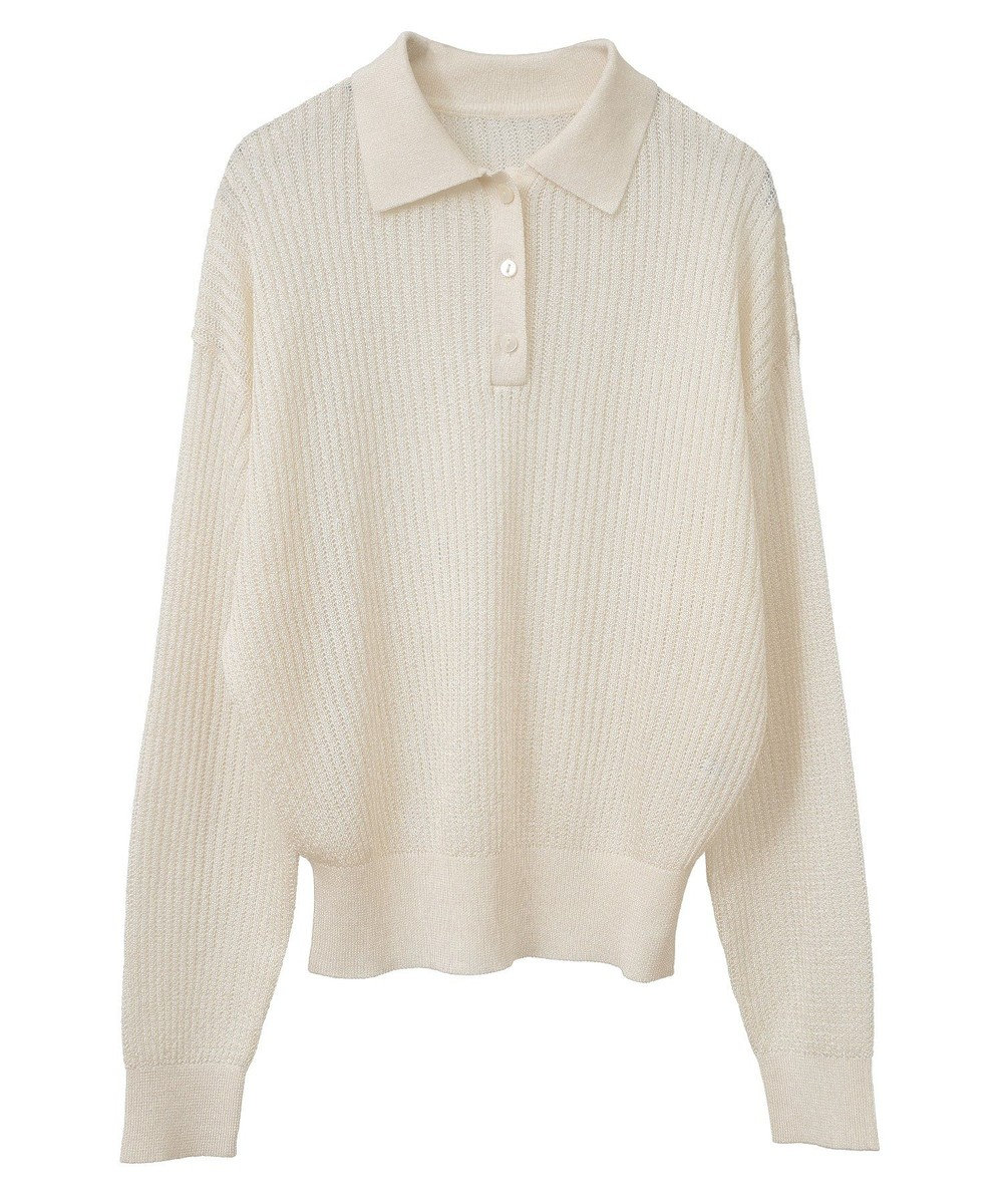 AMERICAN HOLIC メタルライクニットポロ 