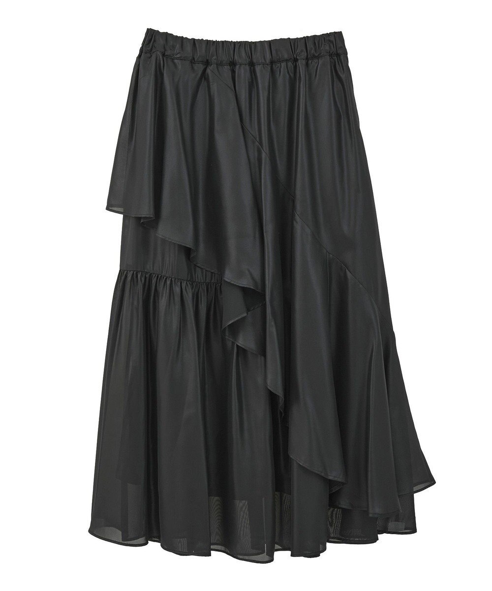 earth music&ecology シャイニーラッフルスカート 