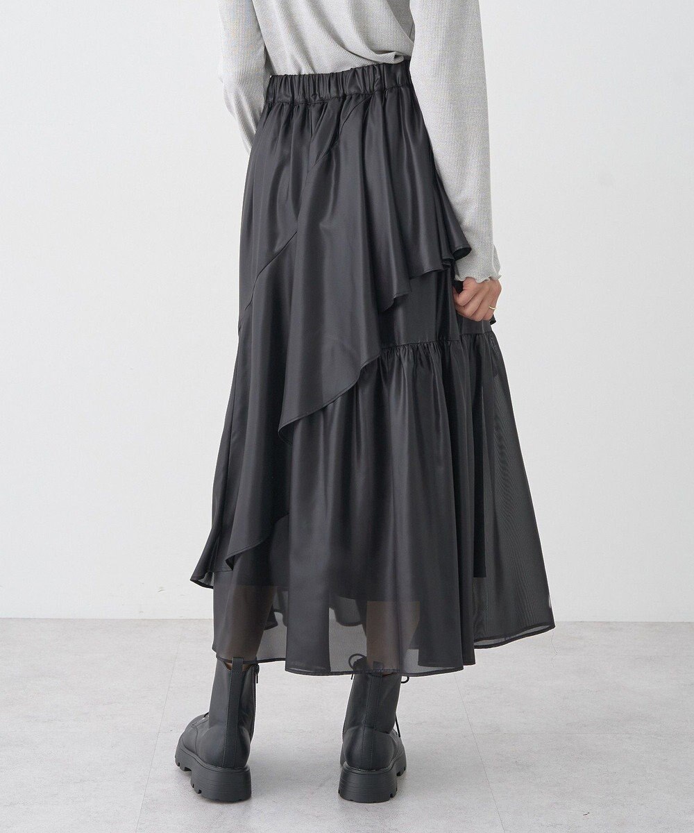 earth music&ecology シャイニーラッフルスカート 