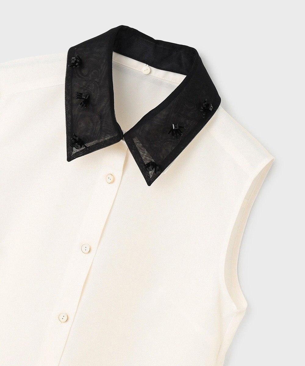 GRACE CONTINENTAL シアーメッシュノースリーブ 