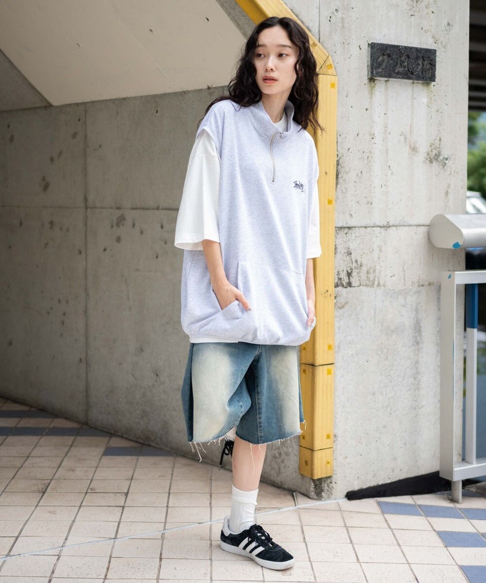 WEGO 【ユニセックス着用ITEM】ノースリハーフジッププルオーバー 