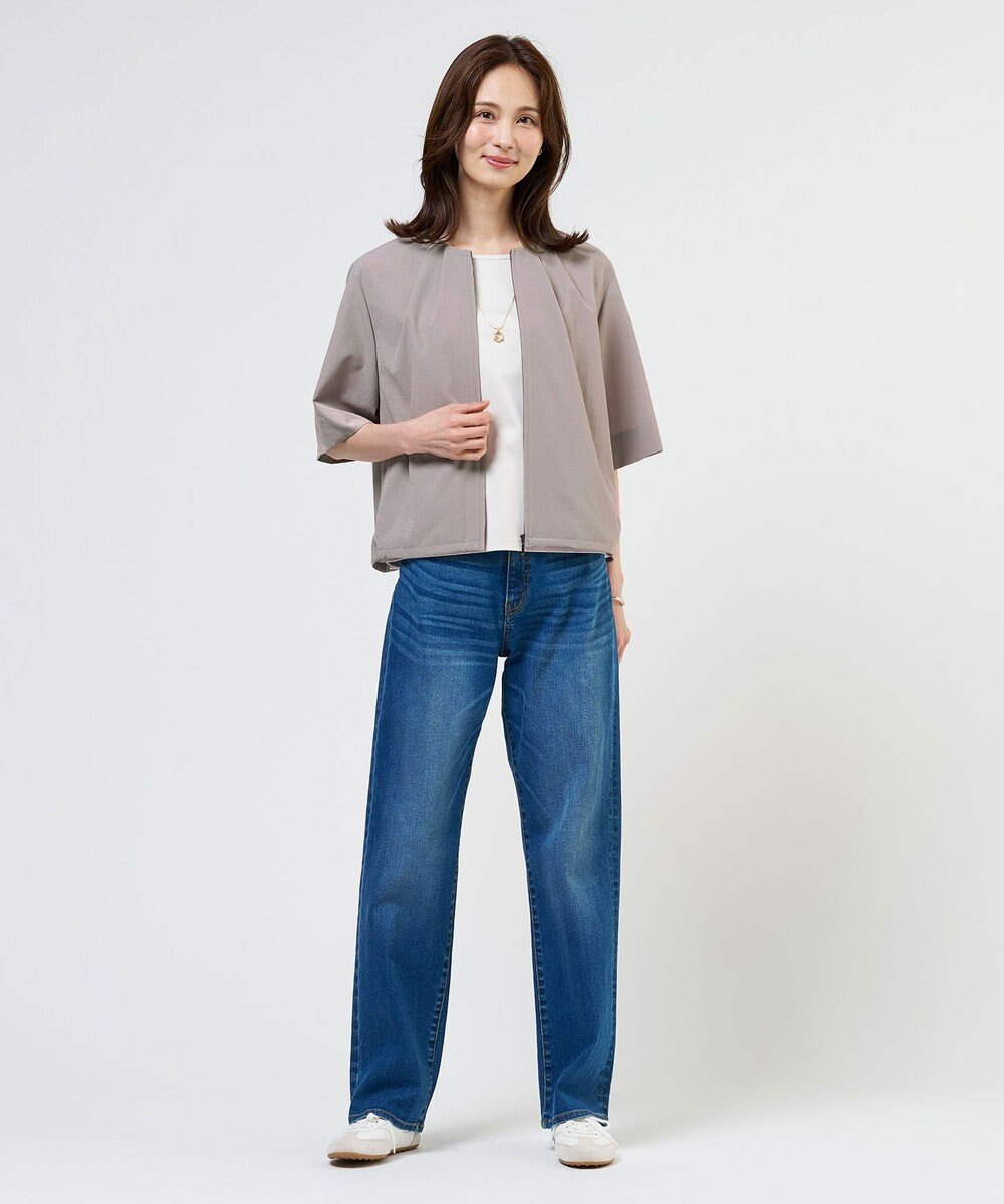 J.PRESS LADIES 【洗える】BASIC STRETCH DENIM ボーイフィット デニム 