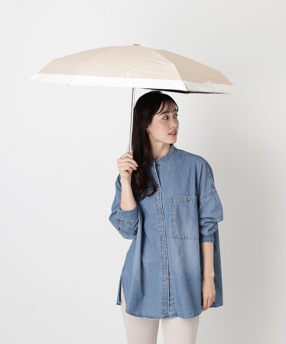 MOONBAT 【WEB限定】POLO RALPH LAUREN(ポロ ラルフローレン) 晴雨兼用日傘 折りたたみ傘 コンパクト PPワンポイント刺繍 一級遮光 遮熱 UV 