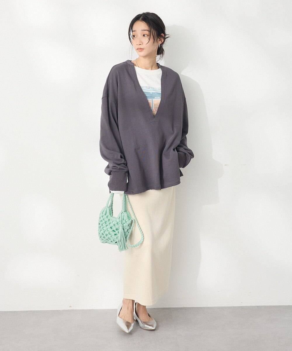 CRAFT STANDARD BOUTIQUE ラメ天竺フォトプリントロンTEE 