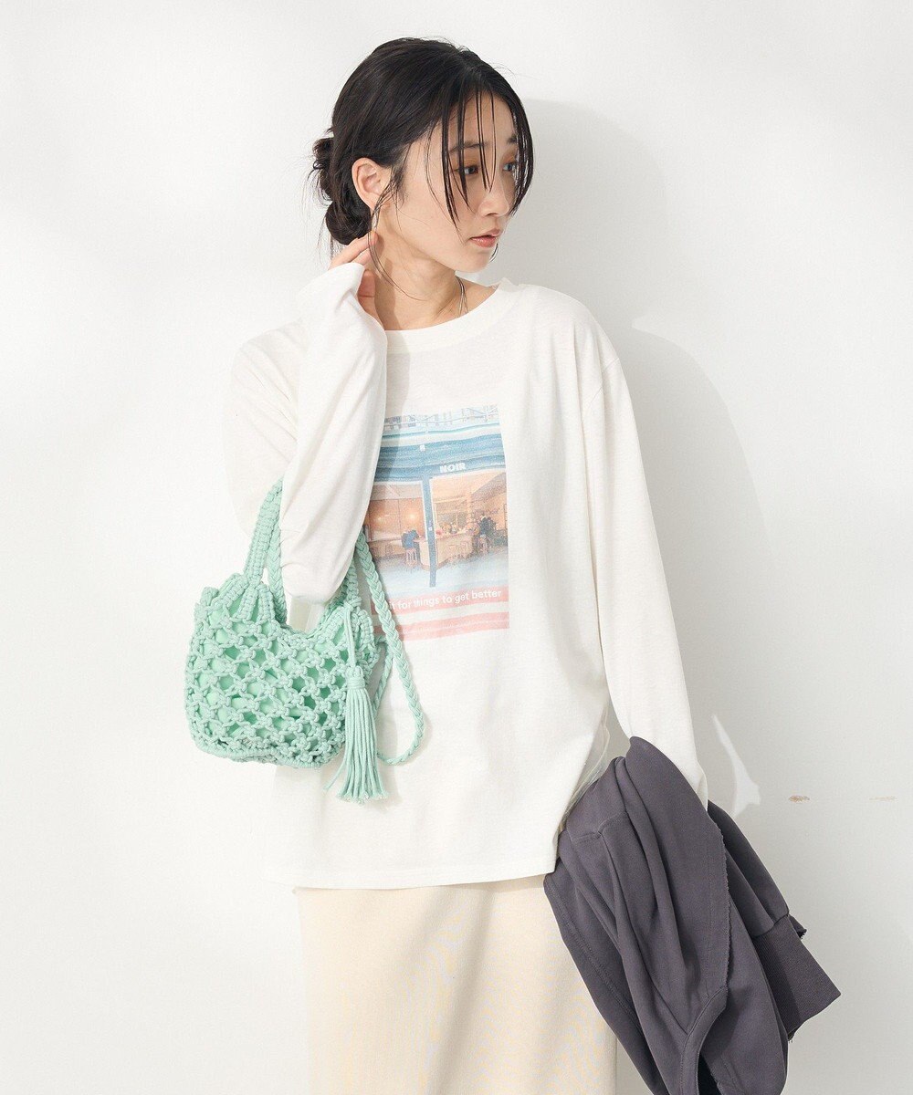 CRAFT STANDARD BOUTIQUE ラメ天竺フォトプリントロンTEE 